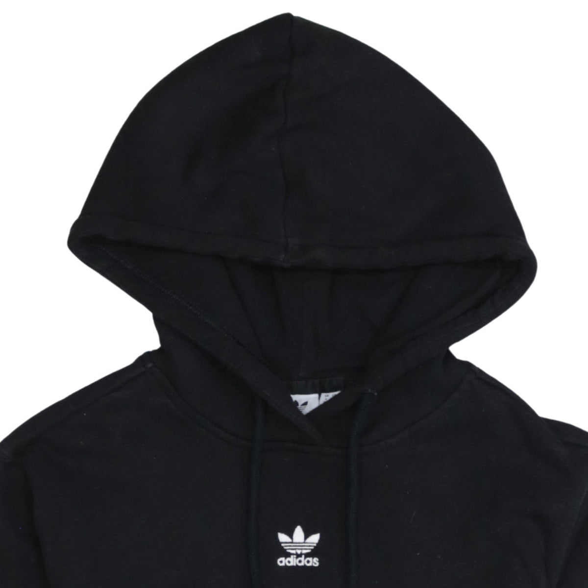 Additional view of Adidas women’s black pullover hoodie, size UK 6, lightweight cotton casual