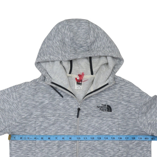 The North Face Womens Grey Full Zip Hoodie Medium 100% Cotton