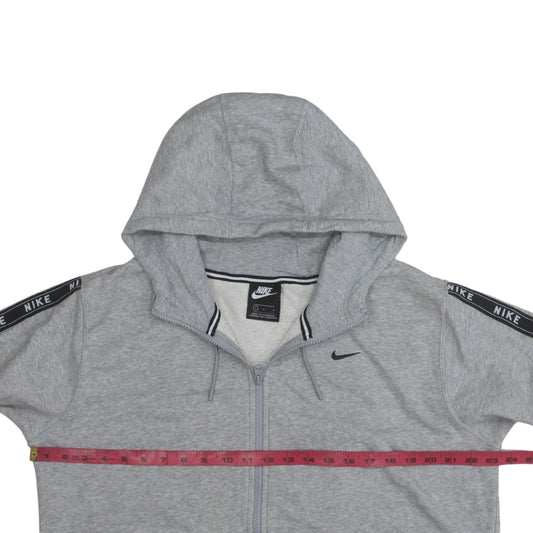 Nike Men's Grey Full Zip Hoodie L Sportswear Fleece