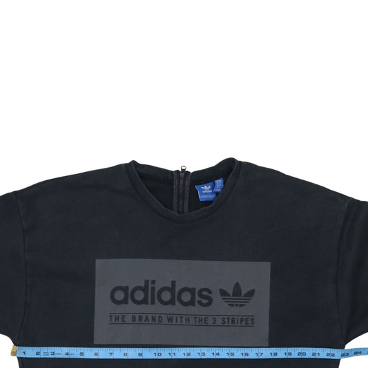 adidas Men's Black Crew Neck Pullover Sweatshirt M