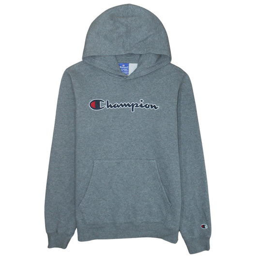 Champion Boys Grey Pullover Hoodie Size 15-16 Years Embroidered Logo