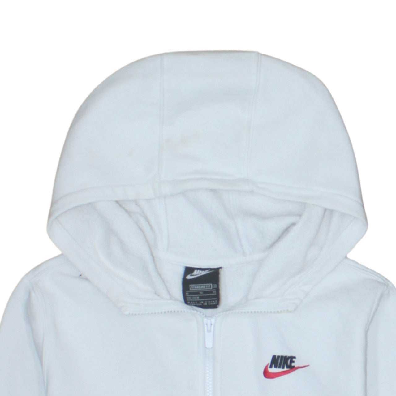 Additional view of Nike boys’ white colourblock fleece 1/2 zip hoodie xl 158-170cm