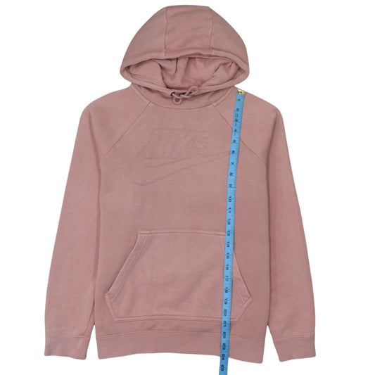 Nike Women's Pink Pullover Hoodie M Fleece Lined Sportswear