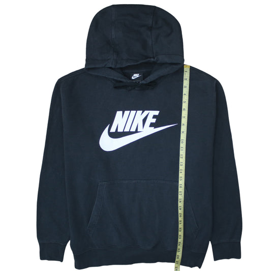 Nike Men's Black XL Pullover Hoodie with Logo Print