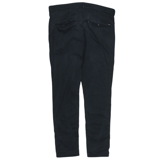 Tommy Jeans Men's Black Slim Fit Chino Trousers Size 34/32