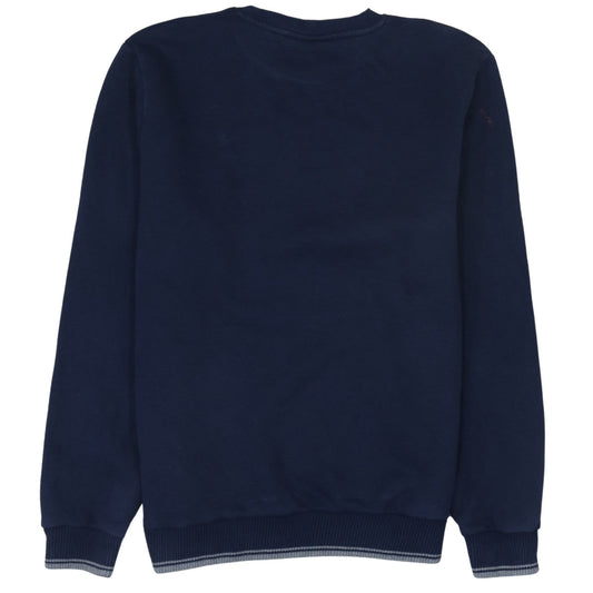 Fila Men's Blue Cotton Blend Crew Neck Pullover Sweatshirt L