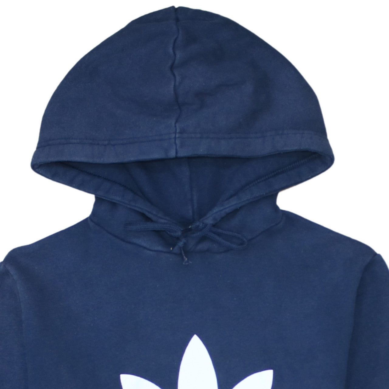 adidas Men's Blue Pullover Hoodie S Logo Fleece Sweatshirt