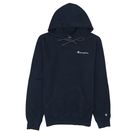 Champion Men’s Blue Pullover Hoodie Small Logo Fleece Sweatshirt