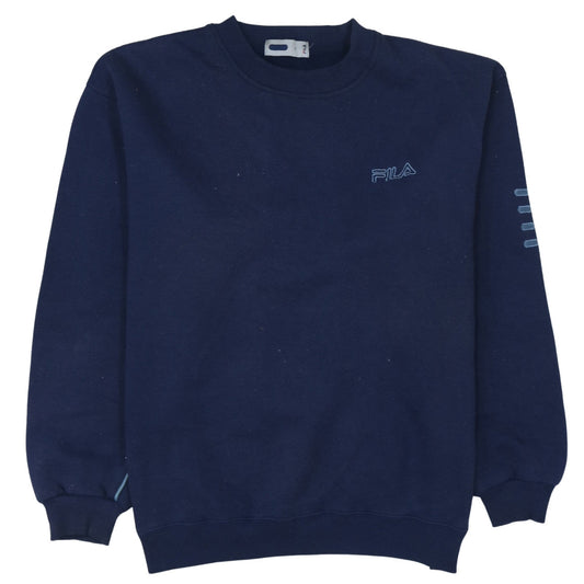 FILA Men's Blue Crew Neck Pullover Sweatshirt Size M