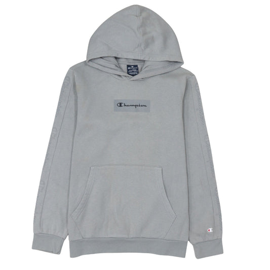 Champion Boys Grey Pullover Hoodie XL 13-14 Years Cotton Blend Logo Sweatshirt