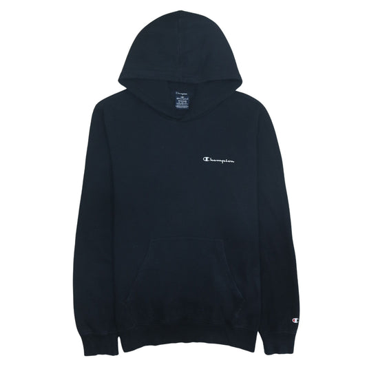 Champion Men's Black Pullover Hoodie Medium Logo Fleece Sweatshirt