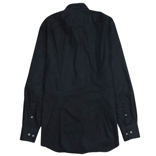 Hugo Boss Men's Black Slim Fit Long Sleeve Easy Iron Shirt Size 38