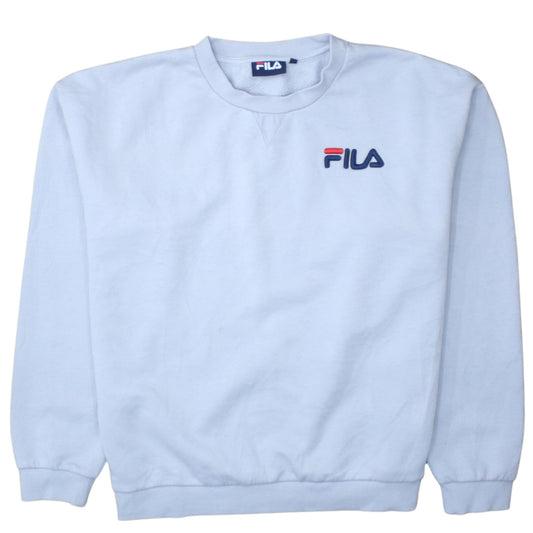 FILA Women’s Light Blue XL Crew Neck Pullover Sweatshirt