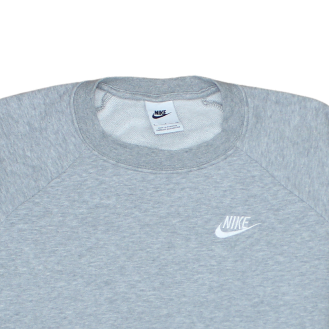 Nike Men's Grey Crew Neck Pullover Fleece Sweatshirt S