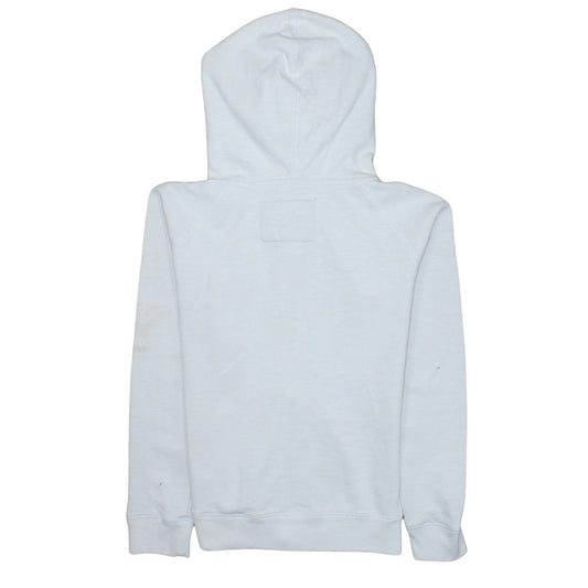 Diesel Mens White Full Zip Hoodie Small Vintage Track & Field Style