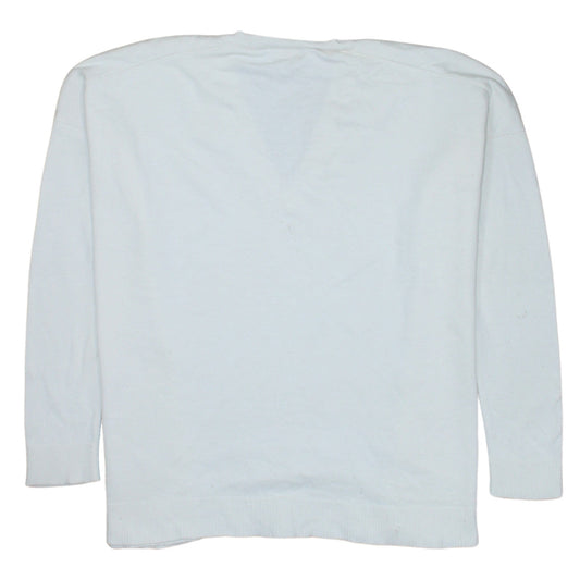 Polo Ralph Lauren Men's White Cotton V-Neck Jumper Size S