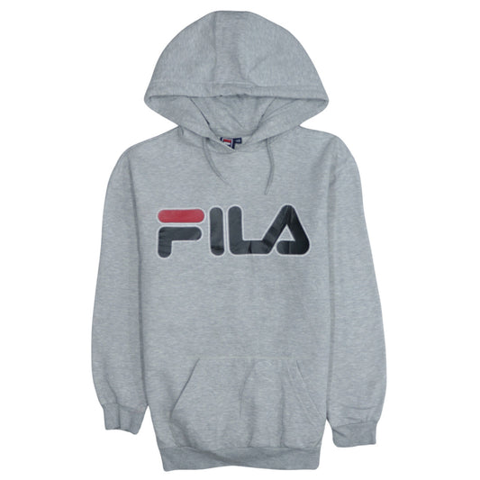 FILA Men's Grey XS Pullover Hoodie Graphic Logo Sweatshirt