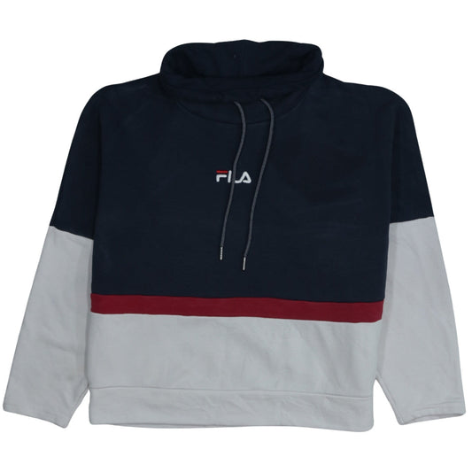 Fila Men's Multicoloured L Pullover Hoodie Sports High Neck