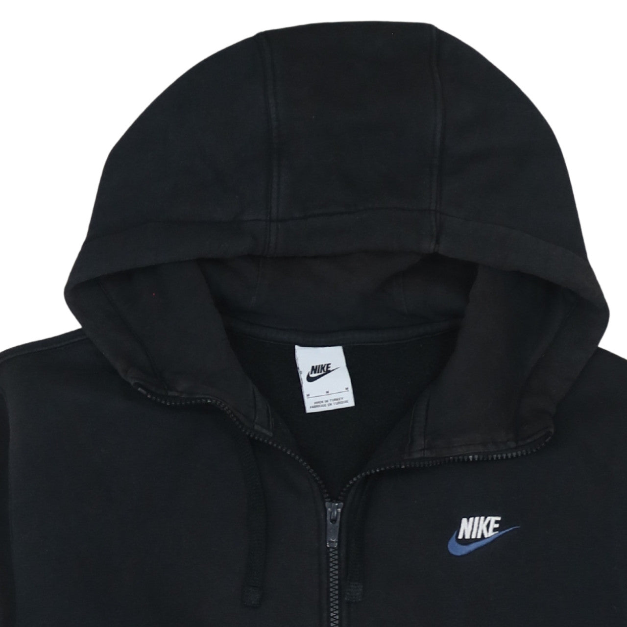 Nike Men's Black Full Zip Hoodie Size M Sportswear Fleece