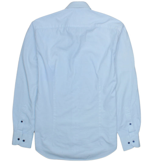 Tommy Hilfiger Men's Blue Regular Fit Long Sleeve Button-Up Shirt