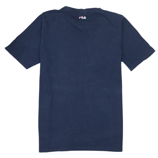 Fila Boys Blue 15-16 Years Logo Short Sleeve Cotton T-Shirt
