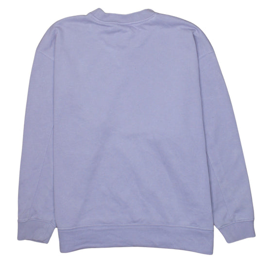 Adidas Women Lilac Crew Neck Pullover Sweatshirt Size 8 Cotton Blend