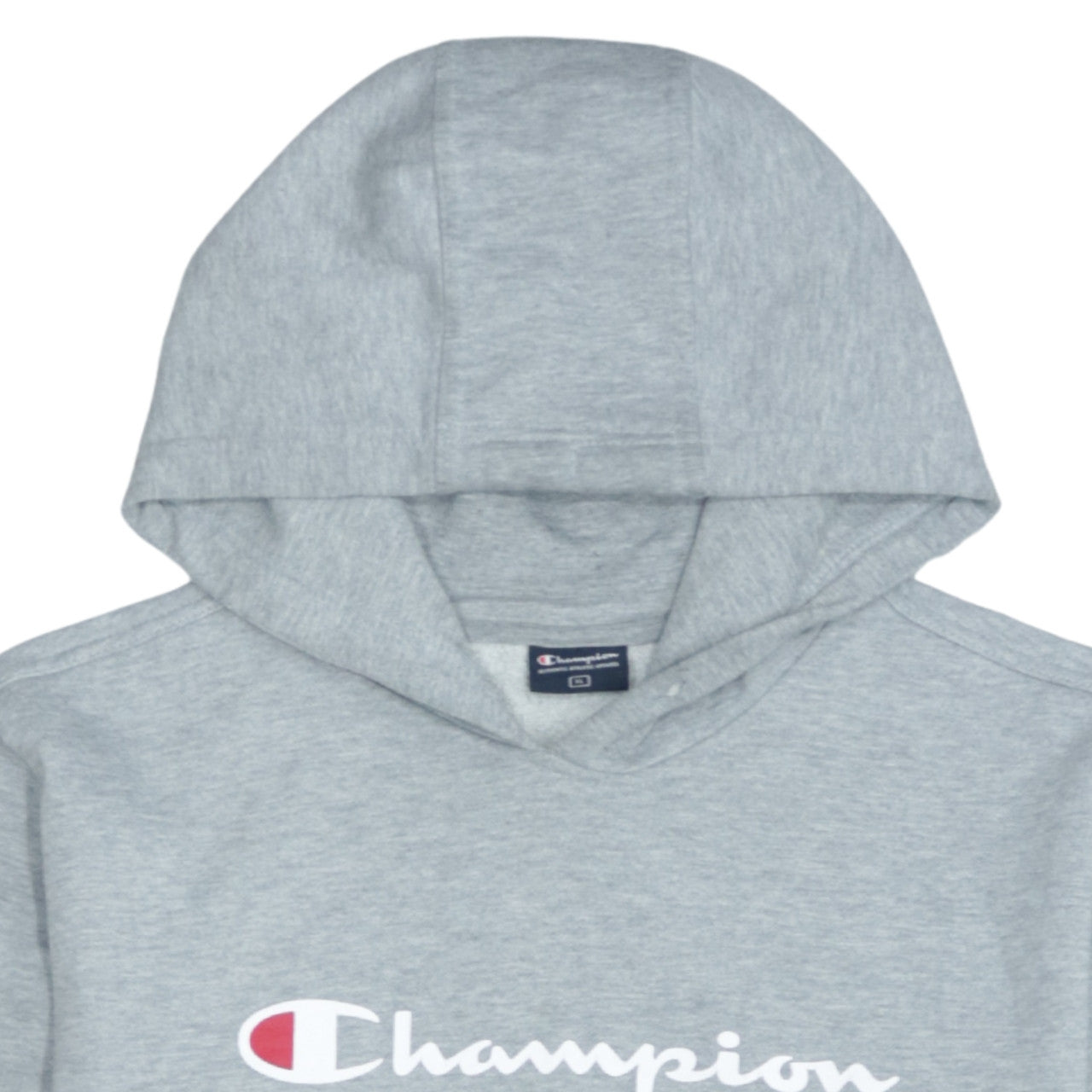 Champion Men's Grey XL Pullover Hoodie with Logo Print