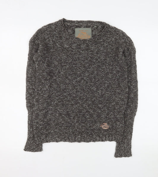 Superdry Womens Grey XS Crew Neck Knit Pullover Jumper