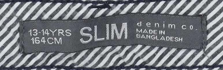 Denim Co Boys Navy Blue Slim Fit Chino Trousers 13-14 Years
