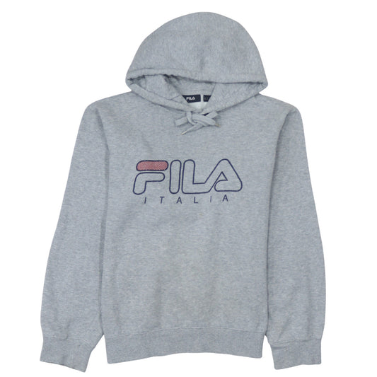 Fila Men’s Grey Pullover Hoodie Small Logo Sportswear