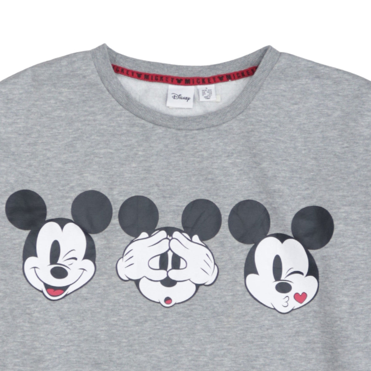 Disney Women Grey Mickey Mouse Graphic Pullover Sweatshirt Size S