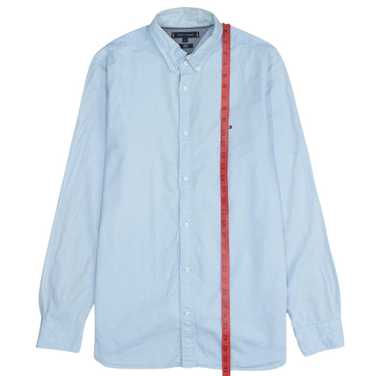 Tommy Hilfiger Men's Blue Slim Fit Button-Down Shirt L