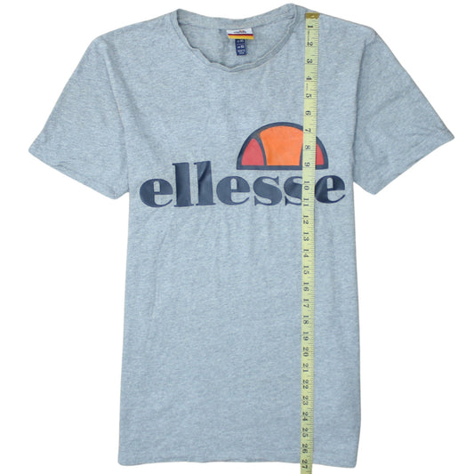 Ellesse Men's Grey XS Short Sleeve Logo Cotton T-Shirt
