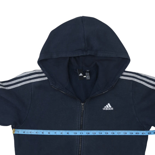Adidas Mens Blue Full Zip Hoodie Size M Sports Fleece