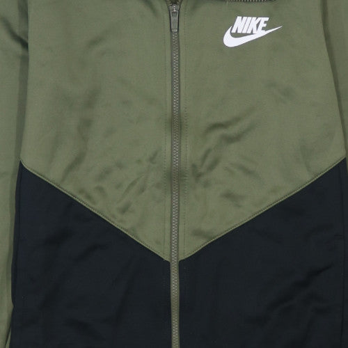 Additional view of Nike boys’ green black xl track jacket full zip sports top