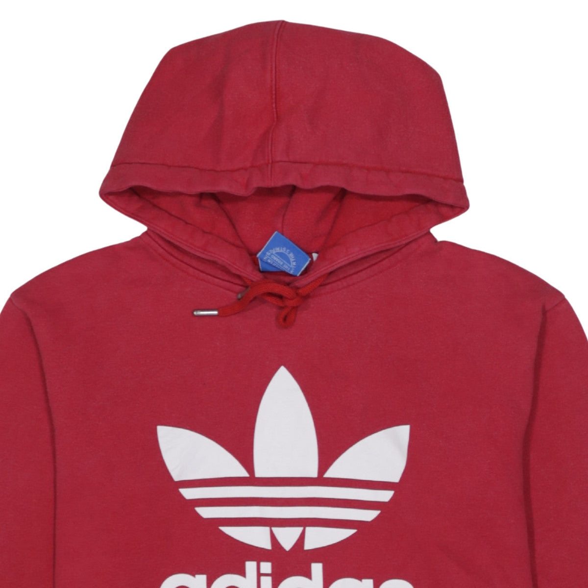 Additional view of Adidas men’s red pullover hoodie m logo graphic fleece sweatshirt