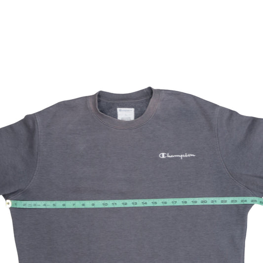 Champion Men's Grey Crew Neck Sweatshirt Size L Cotton Blend