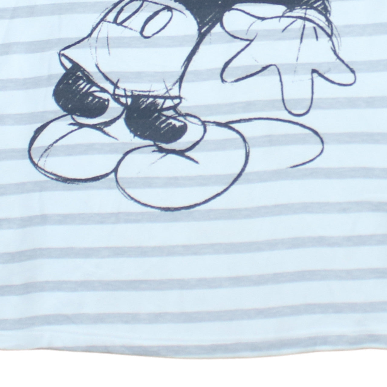 Disney Women’s Grey Striped Pullover Sweatshirt Mickey Mouse S