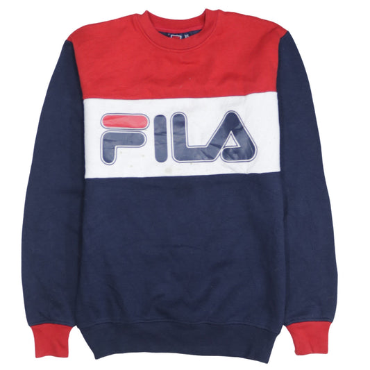 FILA Men's Multicoloured XS Pullover Sweatshirt with Logo Design