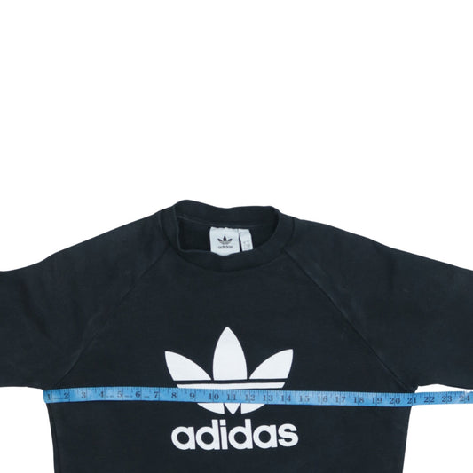 Adidas Men's Black Crew Neck Logo Sweatshirt Size S
