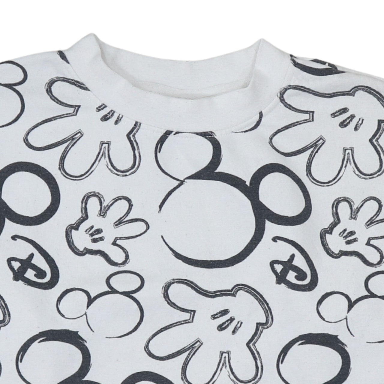 Disney Primark Care Women's White Mickey Mouse Print Sweatshirt XS
