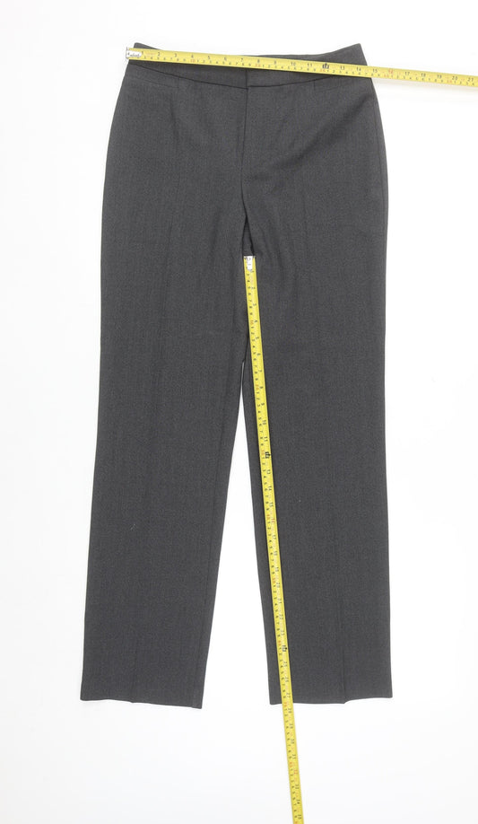 Marks and Spencer Women’s Grey Size 8 Straight Leg Stretch Dress Trousers