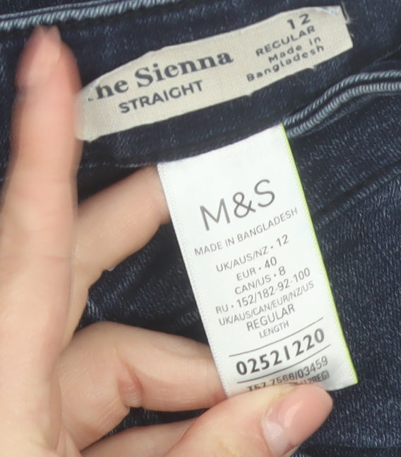 Marks and Spencer Women’s Blue Straight Leg Jeans Size 12 Regular