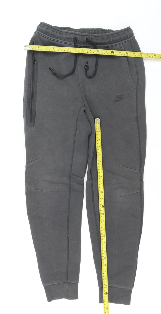 Nike Boys Grey Jogger Sweatpants S Activewear Tapered Fleece Trousers