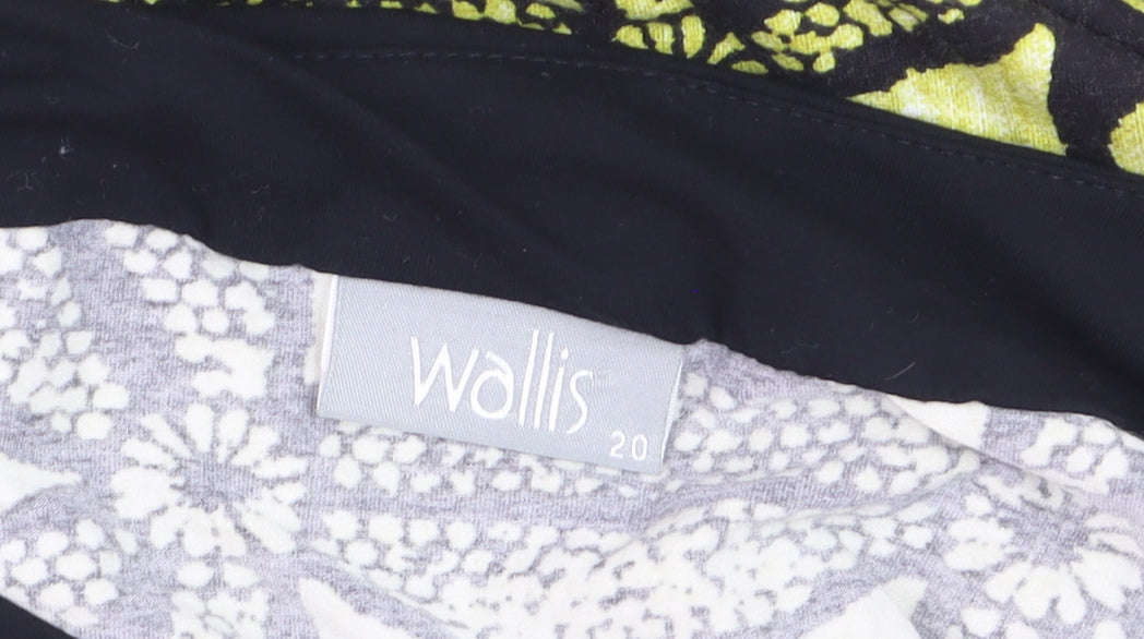 Wallis Womens Multicoloured Geometric Jersey Blouse Size 20