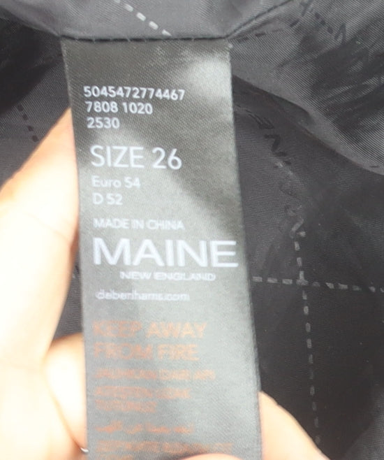 Maine New England Men's Black Quilted Jacket Size 4XL Polyester