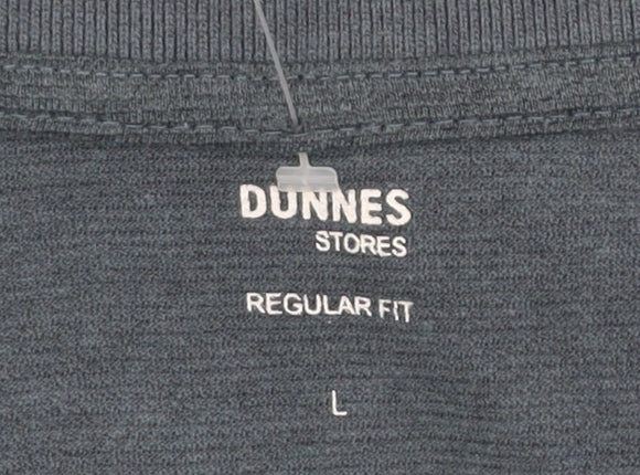 Dunnes Stores Mens Blue Regular Fit Polo Shirt Size L