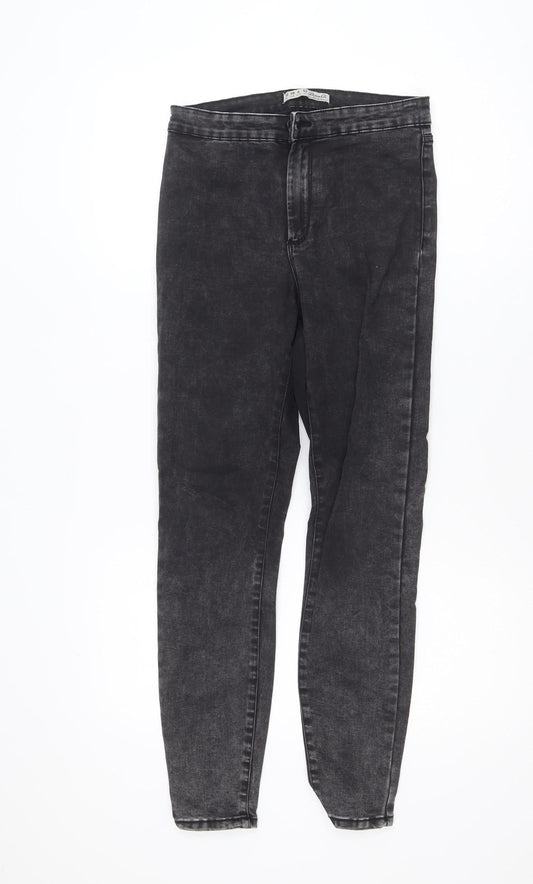Additional front view of Denim Co. women’s black skinny stretch jeans, size UK 10