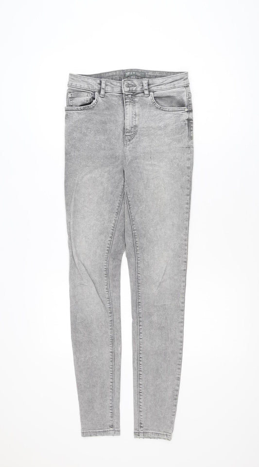Additional front view of Denim Co women’s grey skinny stretch jeans, size UK 10