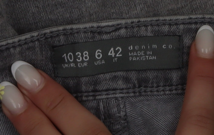 Additional view of Denim Co women’s grey skinny stretch jeans, size UK 10